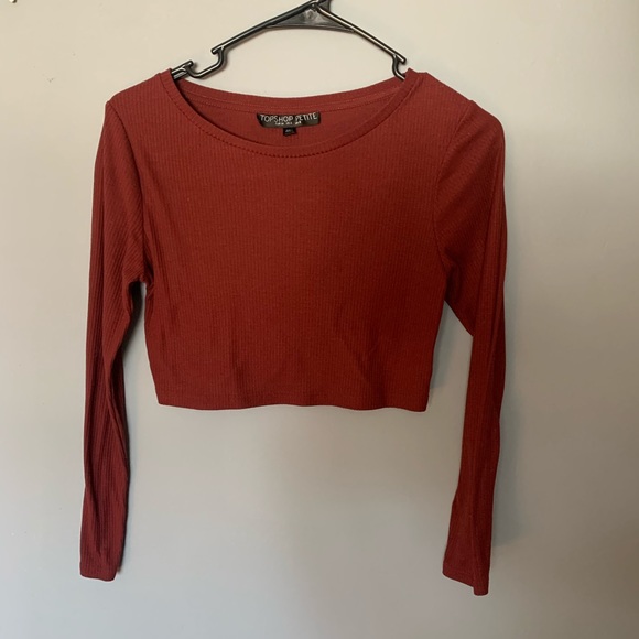 Topshop Tops - Top Shop Long Sleeve Crop top